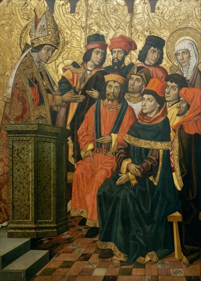 Saint Augustine and Saint Monica in a Sermon by Saint Ambrose by Vergós Group